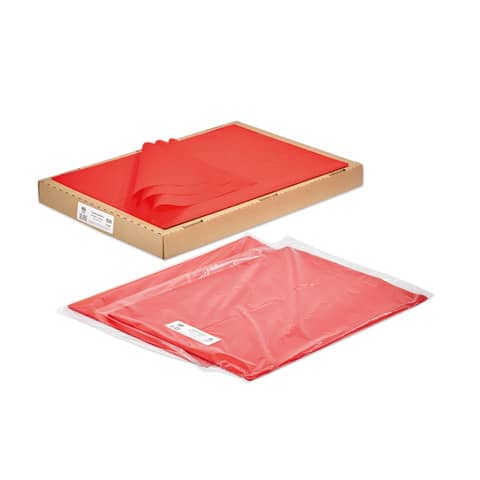 Carta velina Rex-Sadoch 50x70 cm conf. da 26 fogli rosso KV106427
